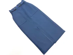 MURUA ムルーア フロントスリット ストレッチ ロング スカート sizeM/サックス ■■ レディース