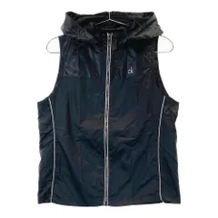 サイズ：M CALVIN KLEIN  GOLF カルバンクラインゴルフ  フード付 ジップベスト  ブラック系 [240101630641] ゴルフウェア レディース ストスト