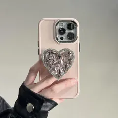 iPhone 17 ケース iPhoneケース キラキラ1 ハート マット ぷっくり リング ホルダー付き ラインストーン ピンク おしゃれ iphone スマホ 携帯 ケース カバー iPhone16 iPhone15Pro MAX ケース 可愛い おしゃれ