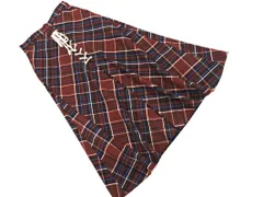 B:MING ｂｙ BEAMS レースアップ チェック ロング スカート sizeM/茶ｘ黒 ◇■ レディース