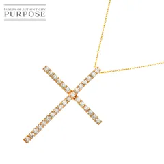 ダイヤ 1.00ct ネックレス 45cm K18 PG YG ピンク イエローゴールド 750 Diamond Necklace 90314992