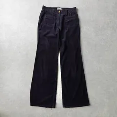 クロエ ヴィンテージ ブーツカット フレア コーデュロイパンツ ネイビー レディース