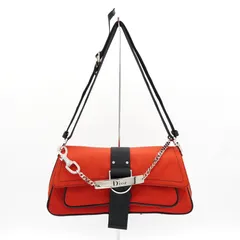 クリスチャン ディオール ハードコア ロゴ ナイロンキャンバス チェーン 2way ハンドバッグ ショルダーバッグ レッド / ブラック