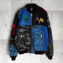 ディーゼル 刺繍 ワッペン 中綿 ブルゾン マルチカラー メンズ