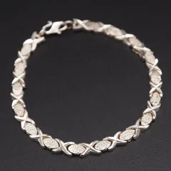 Q631 ヴィンテージ SILVER925刻印 ブレスレット デザイン シルバー