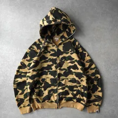 1st Camo Shark Hoodie エイプ ファースト カモ シャーク ジップアップ フーディー パーカー ベージュ / カーキ