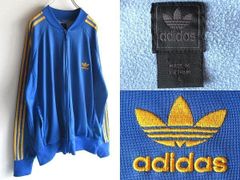 希少 美品 アディダス トラックジャケット ベロア 紺黄 常田大希90s XL
