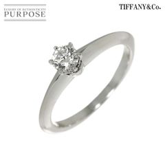 新品同様♡TIFFANY♡高品質ダイヤ♡1粒♡プラチナリング♡箱付き 