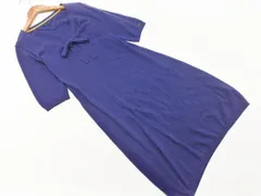 TOMMY HILFIGER トミーヒルフィガー Vネック ニット ワンピース sizeM/濃紺 ■◆ レディース