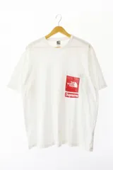 シュプリーム SUPREME ×THE NORTH FACE ザ ノース フェイス 23SS Pocket Tee ロゴ ポケット 半袖Tシャツ NT023091 M 白 ホワイト ブランド古着ベクトル 中古 ☆AA★ 250903