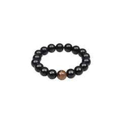 【新品】 [Bel cuore] ブレスレット 数珠 オニキス タイガーアイ シンプル オシャレ ファッション 人気 パワーストーン (10mm) 1