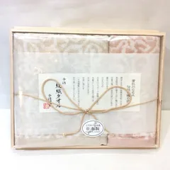 未使用☆今治謹製 紋織タオル2枚入り フェイスタオル/ウォッシュタオル 桐箱入り