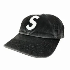 シュプリーム SUPREME 25SS Pigment Coated S Logo 6-Panel Sロゴ刺繍 ピグメント コート キャップ 帽子 黒 ブラック ブランド古着ベクトル 中古☆AA★▲260302