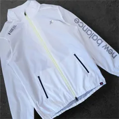 美品 newbalance golf ナイロンジャケット ジップアップジャケット スニード ゴルフ ホワイト メンズ