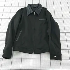 ◇ Θ マイノリティ Minority MTLE-A004 フェイクレザー切替ジャケット ブラック系 メンズ M E  【1602040001550】