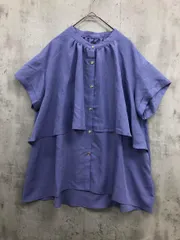 any SiS エニィスィス 【洗える】バンドカラーレイヤード ブラウス シャツ sizeXL/ライトブルー ■◆ レディース