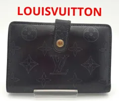 Z07-91ルイヴィトン　ヴィエノワ　2つ折り財布　がま口　ブラック　モノグラム