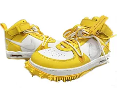 ナイキ NIKE ×Off-White オフホワイト AIR FORCE 1 MID SP LTHR Varsity Maize エアフォース 1 ミッド レザー ホワイト アンド バーシティ メイズ DR0500-101 30 黄イエロー▲■260122