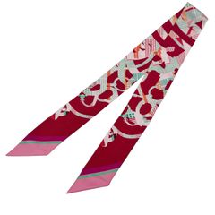 美品】エルメス ツイリー クリッククラック モダン カナージュ 赤系