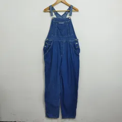 90s OLD NAVY オールドネイビー オーバーオール デニム 古着 vintage サイズ L インディゴ系 B874