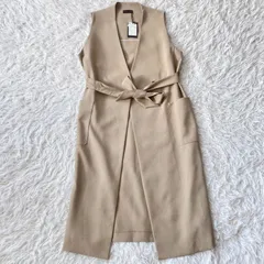 新品未使用タグ付き アーガ ヤマダヤ ベスト Aga ベージュ ロング ジレ 定価21000円 891437