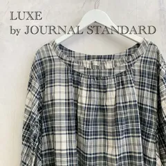 JOURNAL STANDARD LUXE スモック チェック柄 コットン100％ 綿 サイズ表記無し ホワイト ネイビー レディース ファッション