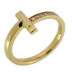 ティファニー(Tiffany) ティファニー リング Tワン 18KYG イエローゴールド ダイヤモンド 0.08ct 10.5号レディース