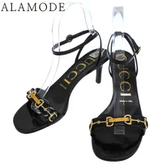 GUCCI(グッチ) ホースビット サンダル サンダル/ミュール アパレル 靴 シューズ ヒール 37 レザー ブラック黒 ゴールド金具 レディース 40802179129【中古】【アラモード】