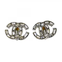 シャネル(Chanel) シャネル イヤリング ココマーク メタル ラインストーン シルバーレディース