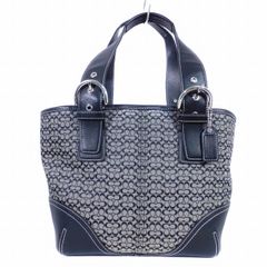 コーチ COACH ミニシグネチャー トートバッグ キャンバス レザー 6383