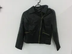 【TAKA67-74】◇ZARA フェイクレザー ダブルライダースジャケット ブラック レディース