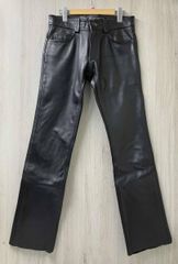 00s Levi's リーバイス レザーパンツ 本革 ブラック レディース28