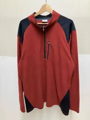 Columbia コロンビア　メンズ　ハーフジップフリースジャケット　レッド ブラック　XXLサイズ