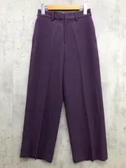 BEAUTY&YOUTH UNITED ARROWS 1614-299-5422 ダブルクロス ワイドストレート パンツ sizeM/紫 ■■ レディース