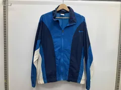 OLD NIKE オールドナイキ 銀タグ 90s ナイロンジャケット マルチカラー ブルー ネイビー ホワイト Mサイズ
