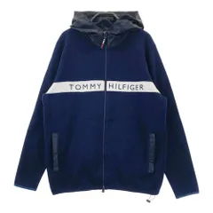 サイズ：LL TOMMY HILFIGER GOLF トミー ヒルフィガーゴルフ  フード付 ウール混 ニットジップジャケット  ネイビー系 [240101633636] ゴルフウェア メンズ ストスト