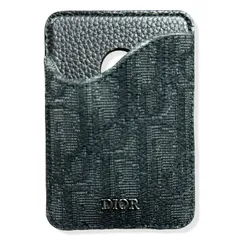 美品 DIOR ディオール オブリーク サドル マグネット カードホルダー
