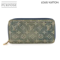 ルイ ヴィトン LOUIS VUITTON モノグラム デニム ジッピー ウォレット ラウンドファスナー 長財布 キャンバス ブルー M95341 90313095