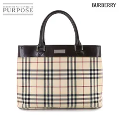 バーバリー BURBERRY ノバチェック ハンド バッグ キャンバス レザー ベージュ ブラウン Hand Bag 90314241
