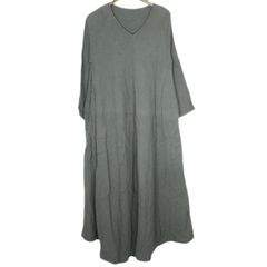 Pilgrim Surf+Supply ピルグリム サーフ+サプライ 20AW Gauze Long Dress Vネックガーゼロングワンピース 37-26-0168-879 0 CHARCOAL GRAY BEAMS ドレス トップス g25482
