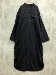 SHIPS any シップスエニィ 724-56-0013 チェック ロングシャツ ワンピース sizeF/チェック柄 ■■ レディース