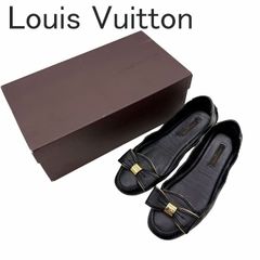 LOUIS VUITTON フラットシューズ ダミエリボン エナメル　23.5 LOUIS VUITTON フラットシューズ ダミエリボン エナメル 23.5 - メルカリ