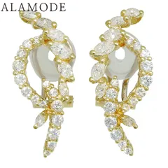 ダイヤモンド イヤリング K18 イエローゴールド YG イヤリング アクアスキュータム ジュエリー アクセサリー ゴールド金 レディース 41100082195【中古】【アラモード】