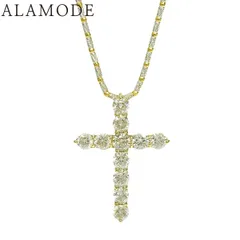 D3.00 クロス ダイヤモンド  ネックレス イエローゴールド K18YG ホワイトゴールド K18WG ネックレス アクセサリー ジュエリー ゴールド金 シルバー銀 メンズ 40802153635【中古】【アラモード】