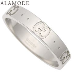 GUCCI(グッチ) アイコン リング 660070 J8502 9000 ホワイトゴールド K18WG リング・指輪 アクセサリー ジュエリー 16(56)号 シルバー銀 ユニセックス 40802154838【中古】【アラモード】