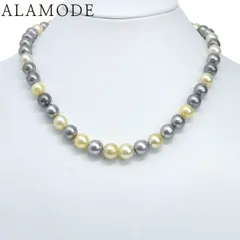 マルチカラーパールネックレス シルバー SV ネックレス アクセサリー ジュエリー 南洋パール ブラック黒 ホワイト白 イエロー 黄 レディース 40802157186【中古】【アラモード】