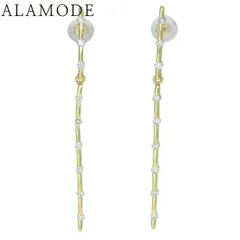 D0.15/0.15 ダイヤ ピアス イエローゴールド K18YG 2.2g ピアス アクセサリー ジュエリー ゴールド金 レディース 41100088353【中古】【アラモード】