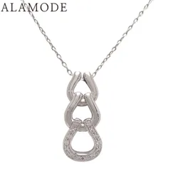 Vendome Aoyama(ヴァンドーム青山) ダイヤモンド ネックレス ホワイトゴールド K18WG 4.3g アクセサリー ジュエリー ペンダント シルバー銀 レディース 40802176402【中古】【アラモード】