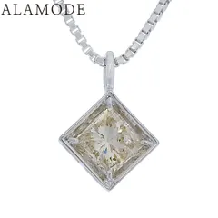 D1.05 ダイヤモンド ネックレス ホワイトゴールド K18WG プラチナ Pt900 5.6g ネックレス アクセサリー ジュエリー ひし形 シルバー銀 レディース 40802160348【中古】【アラモード】