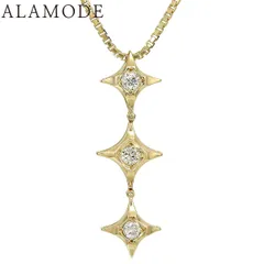 D0.325 ダイヤモンドネックレス イエローゴールド K18YG 6.5g レディース 40802166946【中古】【アラモード】